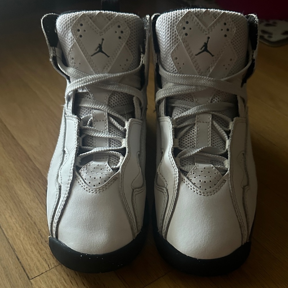 Jordan Kids White and Black Sneakers